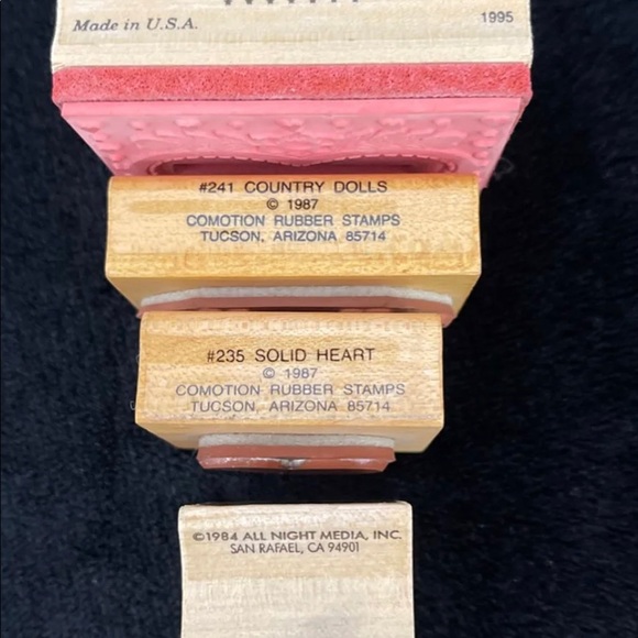 Rubber Stamps x 4 (Hearts & Friends) - Picture 7 of 7